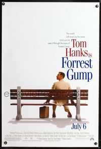 6s212 FORREST GUMP advance 1sh '94 Tom Hanks, Robin Wright Penn, Robert Zemeckis classic!