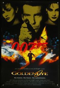 6s232 GOLDENEYE 1sh '95 Pierce Brosnan as secret agent James Bond 007!