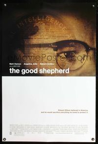 6s238 GOOD SHEPHERD DS 1sh '06 Robert De Niro directed, close-up of Matt Damon!