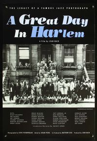 6s244 GREAT DAY IN HARLEM 1sh '94 great portrait of jazz musicians & family in New York!