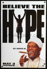 6s246 GREAT WHITE HYPE DS teaser 1sh '96 Get sucked in, Samuel L Jackson, boxing!