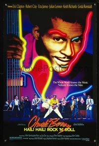 6s136 CHUCK BERRY HAIL! HAIL! ROCK 'N' ROLL 1sh '87 Chuck Berry, Keith Richards, Taylor Hackford!