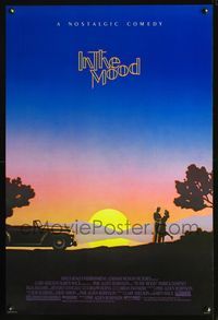 6s273 IN THE MOOD 1sh '87 young Patrick Dempsey, great artwork of couple at sunset!