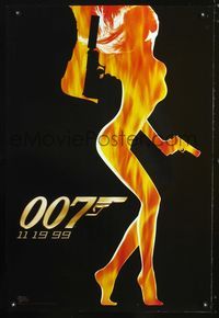 6s618 WORLD IS NOT ENOUGH DS teaser 1sh '99 Pierce Brosnan as James Bond, Sophie Marceau!