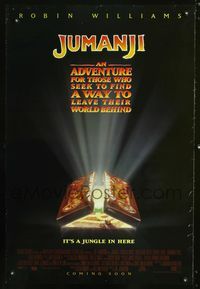 6s301 JUMANJI DS advance 1sh '95 classic Robin Williams fantasy, it's a jungle in here!