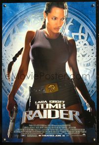 6s328 LARA CROFT TOMB RAIDER DS advance 1sh '01 sexy Angelina Jolie, from popular video game!