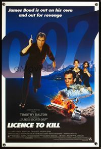 6s337 LICENCE TO KILL int'l 1sh '89 Timothy Dalton as James Bond, he's out for revenge!