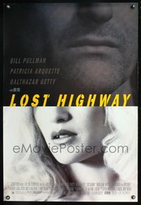 6s356 LOST HIGHWAY 1sh '97 directed by David Lynch, Bill Pullman, pretty Patricia Arquette!