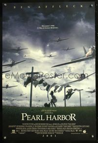 6s428 PEARL HARBOR DS int'l advance 1sh '01 image of airplanes over woman hanging laundry!