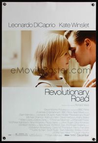 6s468 REVOLUTIONARY ROAD DS advance 1sh '08 romantic close-up of Leonardo DiCaprio & Kate Winslet!