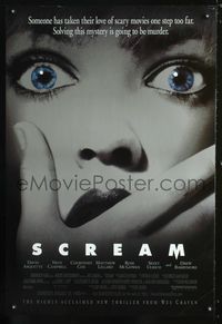 6s483 SCREAM 1sh '96 directed by Wes Craven, David Arquette, Neve Campbell!