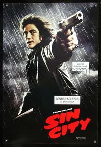 6s497 SIN CITY DS Jackie Boy teaser 1sh '05 graphic novel by Frank Miller, image of Benicio Del Toro