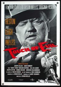 6s565 TOUCH OF EVIL 1sh R98 image of Orson Welles, Charlton Heston & Janet Leigh!