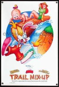 6s570 TRAIL MIX-UP DS 1sh '93 cartoon art Roger Rabbit, Baby Herman & sexy park ranger!