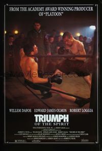 6s572 TRIUMPH OF THE SPIRIT 1sh '89 Robert M. Young directed, William Dafoe boxing for Nazis!