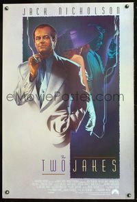 6s576 TWO JAKES int'l DS 1sh '90 really cool art of smoking Jack Nicholson by Rodriguez!