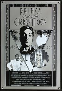 6s579 UNDER THE CHERRY MOON 1sh '86 cool art deco style artwork of Prince!