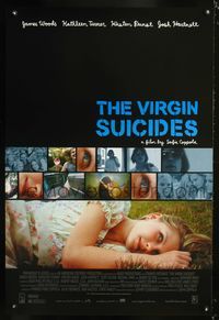 6s588 VIRGIN SUICIDES montage style 1sh '99 Sofia Coppola, Kirstin Dunst laying on grass!