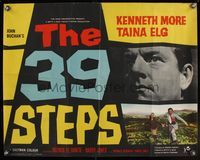 6t005 39 STEPS English 1/2sh '59 close up of Kenneth More + full-length running with Taina Elg!
