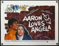 6t009 AARON LOVES ANGELA 1/2sh '75 Moses Gunn, Kevin Hooks, Irene Cara, blaxploitation romance!
