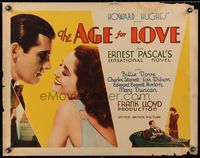 6t016 AGE FOR LOVE 1/2sh '31 Howard Hughes, Billie Dove, Charles Starrett & Lois Wilson!