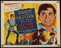 6t033 AS YOU LIKE IT 1/2sh R49 Sir Laurence Olivier in William Shakespeare's romantic comedy!