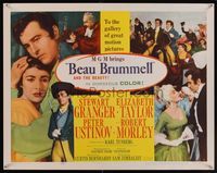 6t048 BEAU BRUMMELL style B 1/2sh '54 different images of Elizabeth Taylor & Stewart Granger!