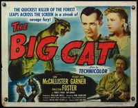 6t059 BIG CAT 1/2sh '49 Lon McCallister & a crazed mountain lion crouched to kill!