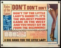 6t061 BIG HAND FOR THE LITTLE LADY 1/2sh '66 Henry Fonda, Joanne Woodward, wildest poker game!