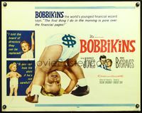 6t074 BOBBIKINS 1/2sh '59 pretty Shirley Jones & diapered baby financial wizard!