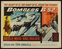 6t076 BOMBERS B-52 1/2sh '57 sexy Natalie Wood & Karl Malden, cool art of military planes!