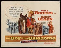 6t081 BOY FROM OKLAHOMA 1/2sh '54 directed by Michael Curtiz, Will Rogers Jr, & Nancy Olson!