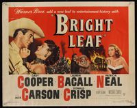 6t086 BRIGHT LEAF 1/2sh '50 great romantic close up of Gary Cooper & sexy Lauren Bacall!