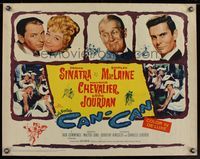 6t092 CAN-CAN 1/2sh '60 Frank Sinatra, Shirley MacLaine, Maurice Chevalier & Louis Jourdan!