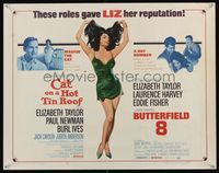 6t095 CAT ON A HOT TIN ROOF/BUTTERFIELD 8 1/2sh '66 art of super sexy Elizabeth Taylor in nightie!