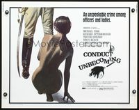 6t111 CONDUCT UNBECOMING 1/2sh '75 art of naked girl, unspeakable crime among officers & ladies!
