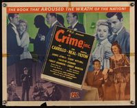 6t119 CRIME INC. 1/2sh '45 Tom Neal, the book that aroused the wrath of the nation!