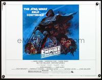 6t147 EMPIRE STRIKES BACK style B 1/2sh '80 George Lucas sci-fi classic, cool artwork by Tom Jung!