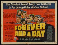 6t173 FOREVER & A DAY style A 1/2sh '43 Merle Oberon, Charles Laughton, Ida Lupino & 75 others!