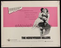 6t224 HONEYMOON KILLERS 1/2sh '70 classic anti-romantic image of Shirley Stoler & Tony Lo Bianco!