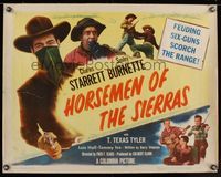 6t225 HORSEMEN OF THE SIERRAS 1/2sh '49 Charles Starrett as The Durango Kid, Smiley Burnett