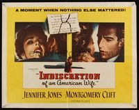 6t250 INDISCRETION OF AN AMERICAN WIFE style B 1/2sh '54 De Sica, Jennifer Jones & Montgomery Clift!