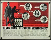 6t269 JOHNNY COOL 1/2sh '63 Henry Silva, sexy Bewitched star Elizabeth Montgomery in film noir!