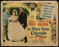 6t342 MAN FROM COLORADO 1/2sh '48 sexy Ellen Drew is caught between Glenn Ford & William Holden!