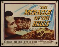 6t367 MIRACLE OF THE HILLS 1/2sh '59 Rex Reason was a man of courage fighting fire with faith!