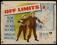 6t413 OFF LIMITS style A 1/2sh '53 soldiers Bob Hope & Mickey Rooney, sexy Marilyn Maxwell!