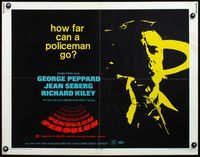6t428 PENDULUM 1/2sh '69 George Peppard, Jean Seberg, how far can a policeman go?
