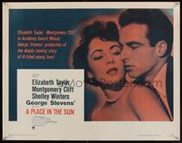 6t440 PLACE IN THE SUN 1/2sh R59 different close up of Montgomery Clift & sexy Elizabeth Taylor!