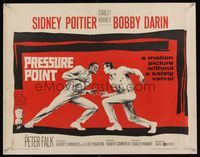 6t451 PRESSURE POINT 1/2sh '62 Sidney Poitier squares off against Bobby Darin, cool art!