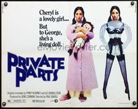 6t453 PRIVATE PARTS 1/2sh '72 Paul Bartel directed horror comedy, she's a living doll!